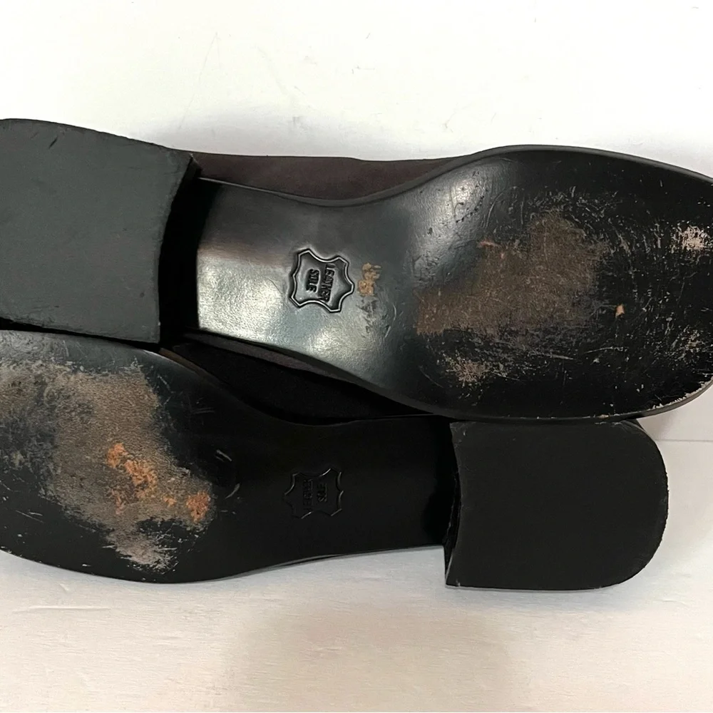 Kenneth Cole Reaction New Beginnings Black Beaded Satin Flat Shoe Slip On Size 8